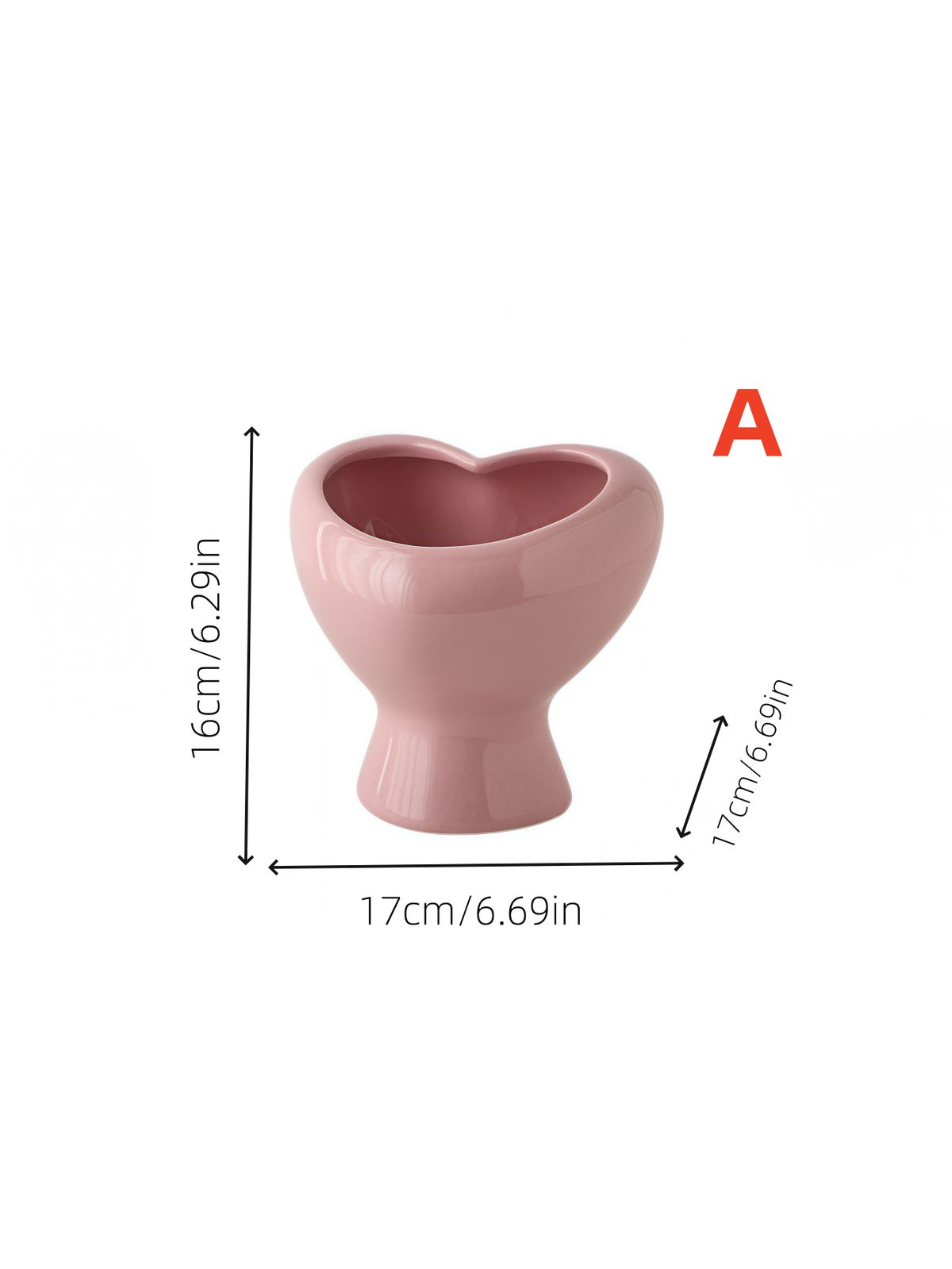 1pc Love Shape Design Pink Cute Ceramic Vase Small Fresh Style Suitable For Ornaments Decorative Vase Can Hold Water Flower Arrangement Vase_maomaolike.com