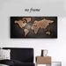 World Map, Coffee Brown, Mainstream Style, Decorative Art Print, Home Decor Painting, Living Room Feature Wall Art, Art Exhibition Piece_maomaolike.com