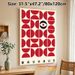 Bauhaus Geometric Eye Painting Poster, Minimalist Bold Red Geometric Pattern With Eye Motif Poster, Modern Artistic Decor Ideal For Living Room_maomaolike.com