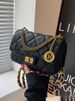 Women Quilted Small Square Chain Shoulder Crossbody Handbag For Summer Daily Casual Commute Outdoor All Season Use
_maomaolike.com