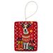 Jack Russell Terrier Holiday Christmas Porcelain Ornament Christmas Tree Hanging Decorations For Home Christmas Holiday, Rectangle, Gift, Multicolor_maomaolike.com