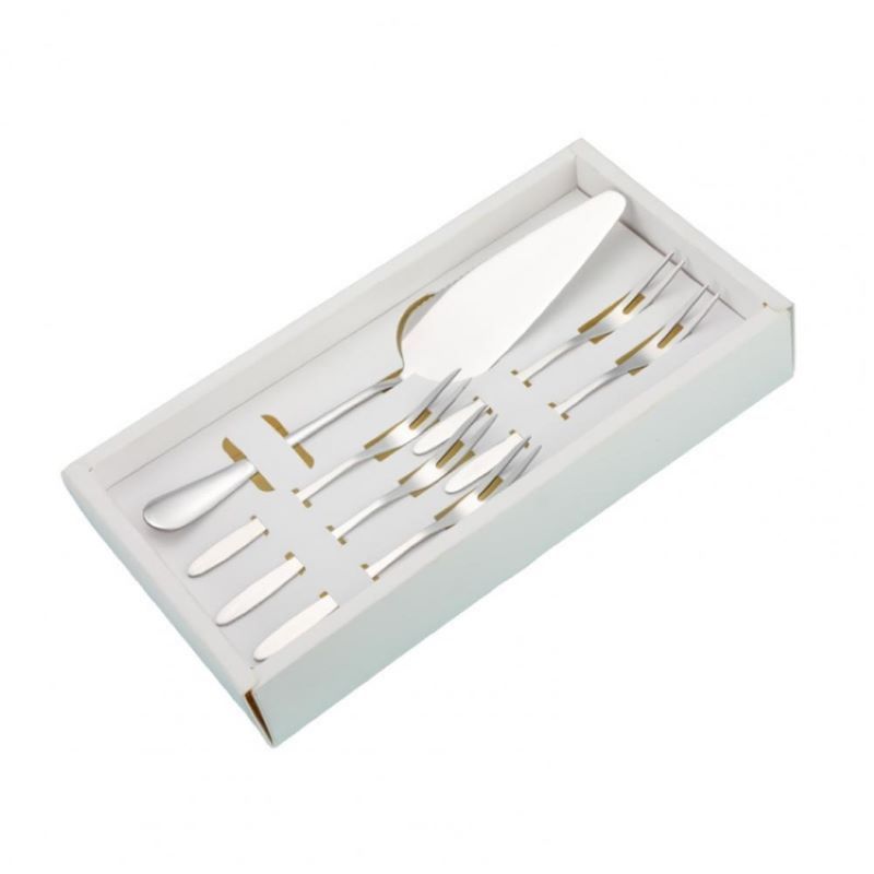 6pcs/set Stainless Steel Cake Knife And Fork Set_maomaolike.com