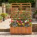 48 Inch Wood Raised Garden Bed With Trellis With Drainage Holes For Indoor And Outdoor Settings, Such As Porch, Patio Or Balcony_maomaolike.com