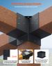 Pergola Bracket Kit, 6x6 Inch (Inner Size 5.5x5.5), 2 Pcs 4-Way Heavy Duty Corner Bracket Woodworks DIY Post Base Kit, Easy Installation Wooden Beams For Gazebos, Patio Pergolas, Log Cabin_maomaolike.com