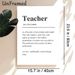 Teacher Definition Painting Poster, Minimalist Typographic Text Poster, Thoughtful Tribute To Educators, Ideal For Classroom And Teacher's Office_maomaolike.com