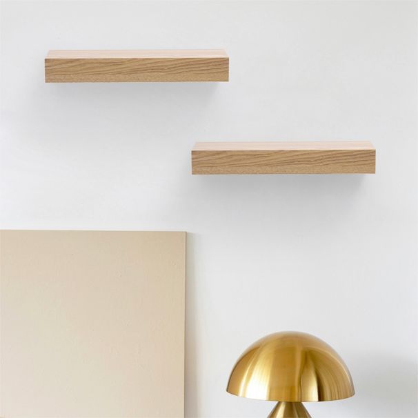 Floating Shelves 11.8" Wall Mounted Wood Shelves For Bathroom, Bedroom, Living Room, Kitchen, Hanging Shelf For Books/Storage/Decor With Invisible Brackets, Maple_maomaolike.com