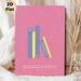 Inspirational Book Themed Painting Poster, Minimalist Colorful Stylized Blue & Yellow Books Poster, Warm Comforting Message Ideal For Home Reading_maomaolike.com