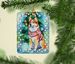 Siberian Husky Christmas Porcelain Ornament Christmas Tree Hanging Decorations For Home Christmas Holiday, Rectangle, Gift, Multicolor_maomaolike.com
