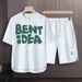 Men's Clothing 2024 Waffle Casual Summer Suit Men's Loose Teen Short sleeved T shirt Shorts Handsome Two piece Suit_maomaolike.com