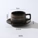 Ceramic Coffee Cup Underglaze Color Relief Cup And Plate Set_maomaolike.com