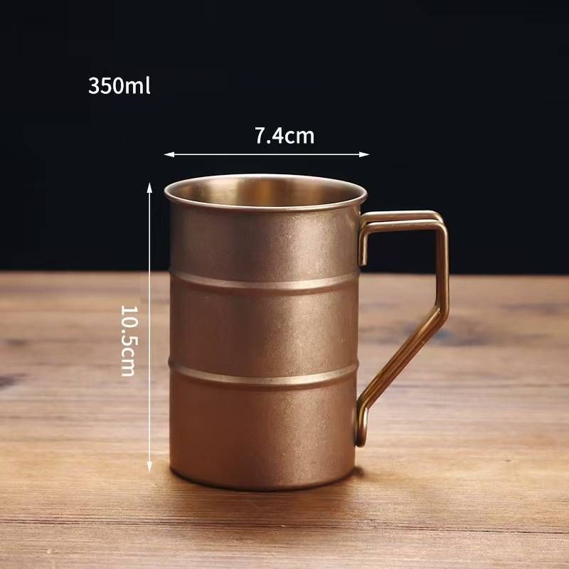 304 Stainless Steel Cup Bamboo Cup Creative Beer Cup Retro Cup Ins Outdoor Camping Water Cup Coffee Cup_maomaolike.com