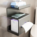 Bathroom Tissue Box Wall-Mounted Toilet Holder Washroom Roll Paper No-Drill Storage Rack_maomaolike.com