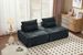Deep Seat Modular Sectional Sofa With Adjustable Backrest -39.37 Chenille Compressed Couch For Living Room, Bedroom, Lounge 2 Piece ,Black._maomaolike.com