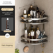 Space Aluminum Bathroom Shelf Bathroom Rack No-Drill Bathroom Washstand Triangle Wall-Mounted Corner Storage Rack_maomaolike.com