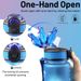 1L Straw 32oz Bottle With Time Marker Motivational Tritan, Bpa Free Leak Proof Water Cup With Brush_maomaolike.com
