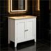 White Under Sink Cabinet With U-Shape And Adjustable Internal Shelf_maomaolike.com