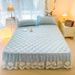 Four Seasons Quilted With Edge Two-in-One Lace Skirt Bed Three-Piece Set Non-Slip Fixed Protective Cover_maomaolike.com