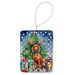Redbone Coonhound Christmas Reindeer Porcelain Ornament Christmas Tree Hanging Decorations For Home Christmas Holiday, Rectangle, Gift, Multicolor_maomaolike.com