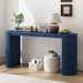 Curved Design Console Table With Unique Vertical Stripe Design ,Suitable For Living Room,Study And Entrance_maomaolike.com