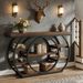 Console Table, 5-Tier Industrial Sofa Table With Metal Frame_maomaolike.com