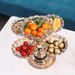 Nordic Style Crystal Glass Multi-layer Home Living Room Coffee Table Creative Rotatable Snack Dried Fruit Plate For_maomaolike.com
