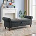 Grey Teddy Velvet Multifunctional Storage Rectangular Sofa Stool_maomaolike.com