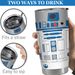 20Oz R2-D2 Robot Print Stainless Steel Vacuum Double Walled Insulated Tumbler With Straw And Lid Keep Cold Hot Drink Car_maomaolike.com