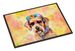 Airedale Terrier Hippie Dawg Doormat Front Door Mat Indoor Outdoor Rugs For Entryway, Non Slip Washable Low Pile, 24H X 36W_maomaolike.com