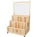 3-Tiers Raised Garden Bed With Trellis, 53" H Vertical Planter Box With Wheels & Back Storage Area, For Flowers, Vegetables, Herbs, Natural_maomaolike.com