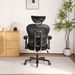 Big And Tall Office Chair Mesh Breathable, Gaming Chair With Adjustable Backrest Height & Headrest Angle & Adaptive Lumbar Lupport, Executive Computer Desk Chair With 2D Flip-Up Arms, Black_maomaolike.com