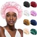 Hot Sale New Ladies Satin Solid Wide Crempy Sleepyhead Unisex Head Wrap Rubber Band Cap Hair Care Night Hat Hood de Nuit_maomaolike.com