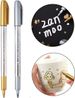 Metallic Marker Pens, Gold And Silver Metallic Permanent Markers For Artist Illustration, Crafts, Gift Card Making, Scrapbooking, Fabric, DIY Photo Album, Value Set_maomaolike.com