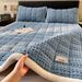 Waffle Winter Tatami Mat Bed Protector Dormitory Student Single Coral Milk Flannel Soft Mattress Pad Thin_maomaolike.com