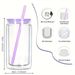 16OZ DIY Snowglobe Tumbler With Pre Drilled Hole Reusable Plastic Water Bottles Break-Resistant Mason Jar Cups For_maomaolike.com