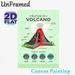 Volcano Structure Painting Poster, Informative Illustrated Poster, Educational Labeled Volcano Anatomy With Different Volcano Types, Suitable For_maomaolike.com
