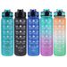 1000ml Bottle Time Scale Outdoor Fitness Sports Bike Water Cup With Straw BPA Free Home Drinking Kettle_maomaolike.com