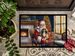 Tibetan Spaniel And Santa Claus Doormat Front Door Mat Indoor Outdoor Rugs For Entryway, Non Slip Washable Low Pile, 24H X 36W_maomaolike.com