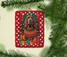 Bloodhound Holiday Christmas Porcelain Ornament Christmas Tree Hanging Decorations For Home Christmas Holiday, Rectangle, Gift, Multicolor_maomaolike.com