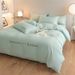 Solid Color Washed Brushed Four-Piece Simple Fashion Skin-Friendly Cotton Single And Double Dormitory Bedding Set Wholesale_maomaolike.com