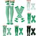 Unisex Festive shamrock over-the-knee socks Women's Rave men's glove sock set_maomaolike.com