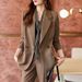 Women's Clothing Design Sense Small Suit Jacket Back Split Top Long Sleeve_maomaolike.com