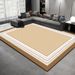 Living Room Rug Large Size Gorgeous Gold Frame Design Bedroom Rug Plush Thickened Machine Washable Thickened Underlay Interior Decorative Rug_maomaolike.com