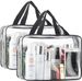 Large Clear Makeup Cosmetic Organizer Bag, Plastic Tote Bags, Waterproof Transparent Handbag Purse_maomaolike.com