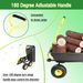 Folding Car Poly Garden Dump Truck With Steel Frame, 10 Inches. Pneumatic Tire, 300 Lb Capacity Body 55L Black_maomaolike.com