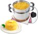 1 Set Stainless Steel Double Layer Steamer Pot Traditional Corn Cake Maker With Lid And Steam Tray Compact Cookware_maomaolike.com