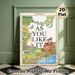 Shakespeare's As You Like It Painting Poster, Vintage Literary Style Illustrated Poster, Woodland Scene With Bard & Forest Animals, Infuses Classic_maomaolike.com
