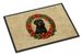 Black Russian Terrier Christmas Flowers Doormat Front Door Mat Indoor Outdoor Rugs For Entryway, Non Slip Washable Low Pile, 24H X 36W_maomaolike.com