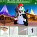 5.9FT Christmas Inflatable Outdoor Decoration Snowman Penguin Blow Up Yard Decoration With LED Light Built-in Air Blower For Winter Holiday Xmas Garden_maomaolike.com