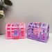 1pc Pink/Purple Cute Makeup Box, Plastic Toy Box With Lock, Treasure Chest Jewelry Case, Decoration Ornament Case Girls Dressing_maomaolike.com