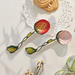 Two Ceramic Strawberry Spoons, Hand-painted Underglaze Color Mixed Soup Spoons, Household Soup Spoons, Dessert Spoons_maomaolike.com
